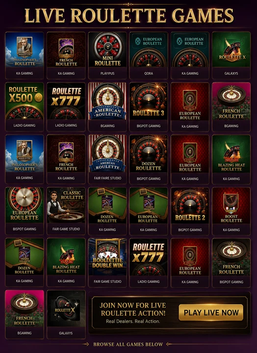 Live dealer roulette wheel and betting table interface on LetsJackpot Casino